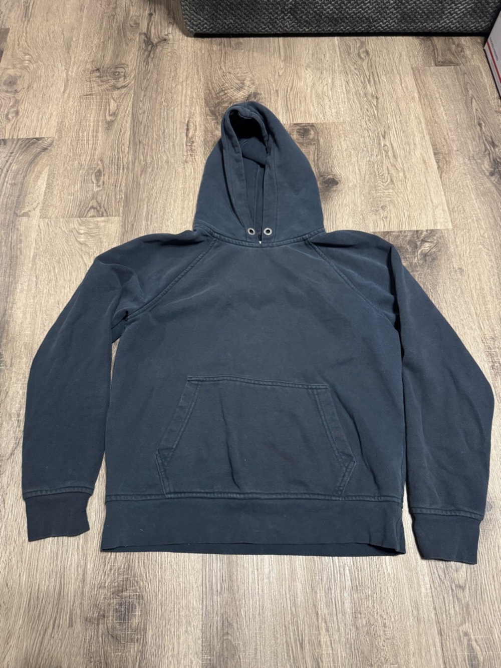 Flint and Tinder Men's Black Hooded Pullover Sweatshirt with Kangaroo Pocket